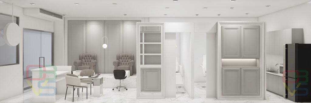 Lashley Studio rendering of the rooms with closures